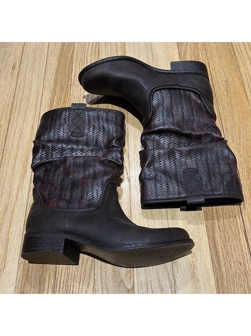 Girls Brown Tall Boots Size 5 - Picture 3 of 7